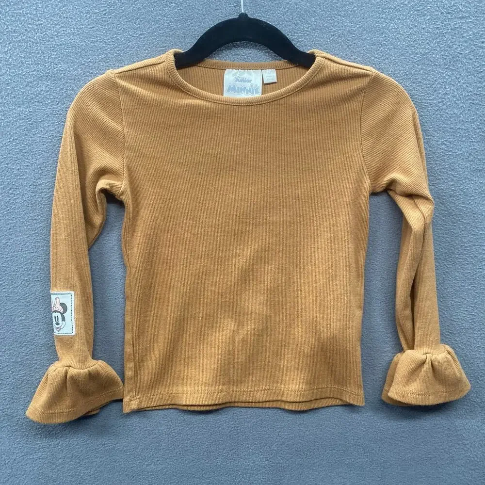 Disney Junior Minnie Mouse‎ Jumper Dress and Long Sleeve Top Girls 4T Brown Tan